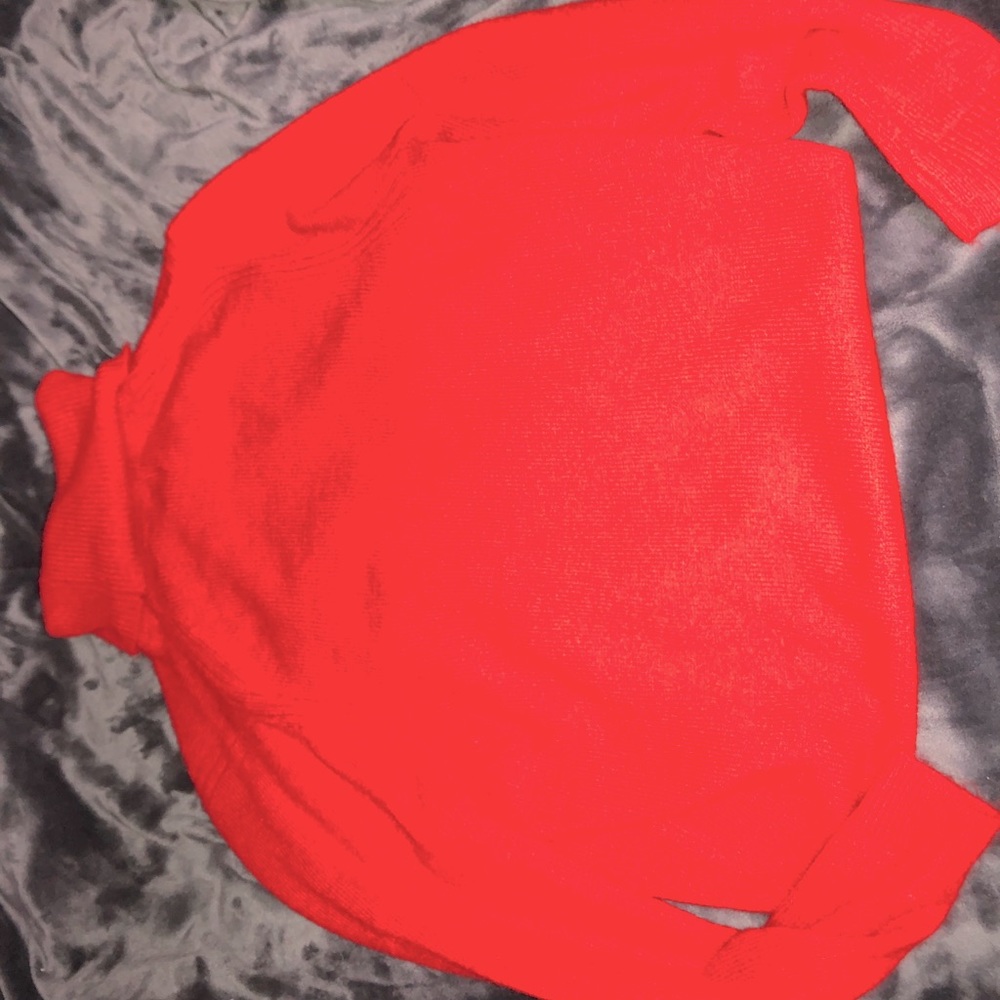 Red turtle neck